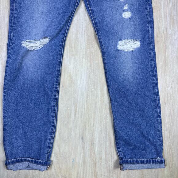 Levi's 501 Distressed Ripped Button Fly High Rise Denim Jeans Women's 26x30 - Picture 5 of 16